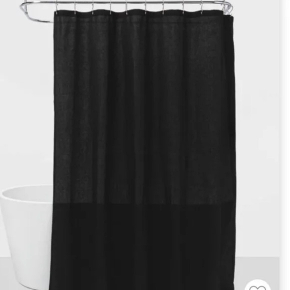 Target Room Essentials Bath Shower Curtain - Black - Picture 1 of 1